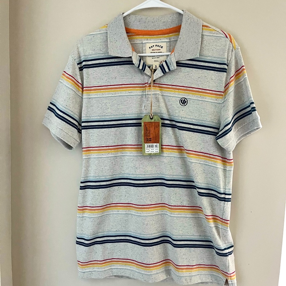 Men’s Fat Face Collared Shirt Striped Size Small NWT
